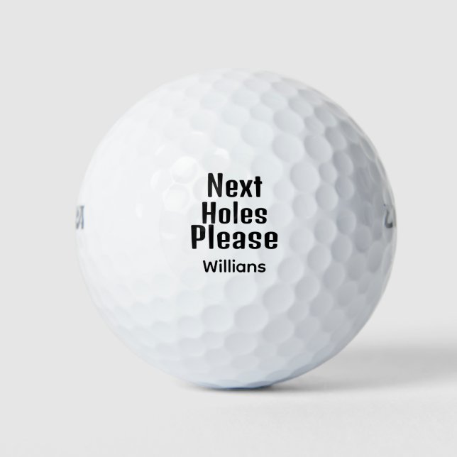 Balles De Golf Personnalisation personnalisée trous suivants s'il (Devant)