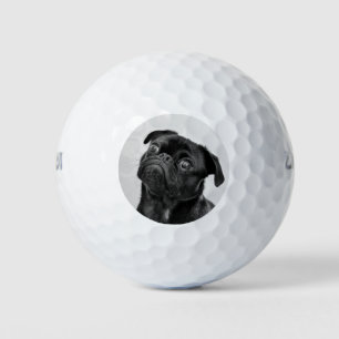 Balles De Golf Personnalisé Ajouter votre Carlin photo Chien noir
