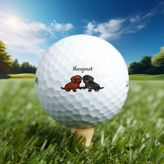 Balles De Golf Personnalisé Dachshund Friends 2