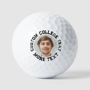 Balles De Golf Personnalisé Distressed College Text Balls de golf