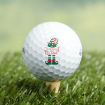 Personnalisé Golfer Papa Elf Nom de Noël personnal