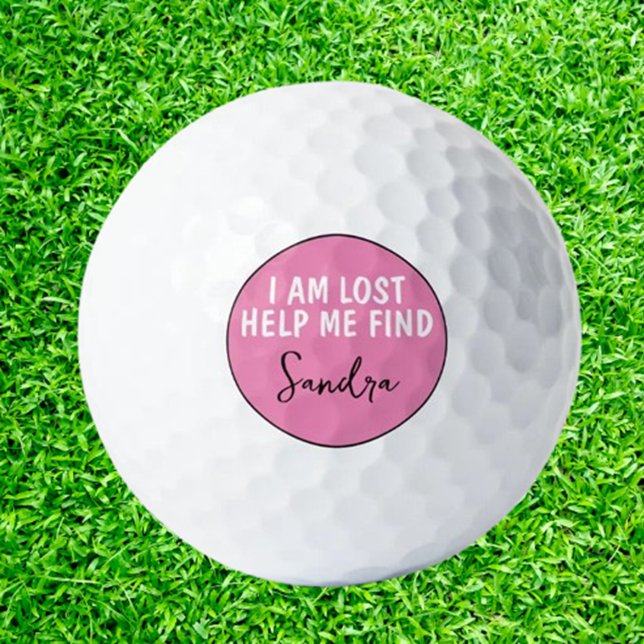 Balles De Golf Personnalisé Je suis Lost thème Pink Golf Balls (Check out our stylish golf ball, perfect for birthdays or surprising your golf-loving friend)