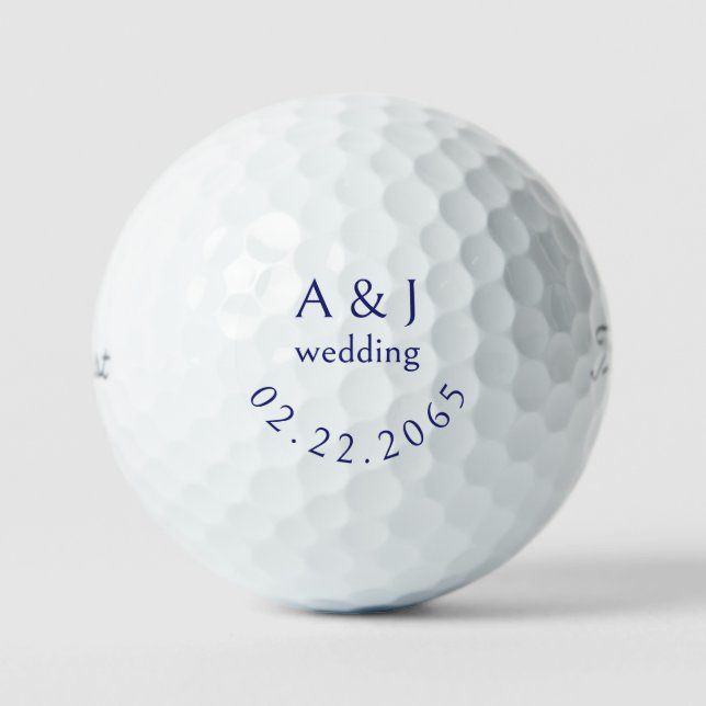 Balles De Golf Personnalisé Mariage Marine Favoriser Titleist Pro (Recto)