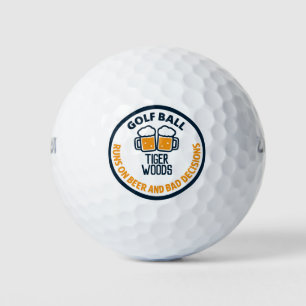 Balles De Golf Personnalisé Nom cadeau bière personnalisée  Citat