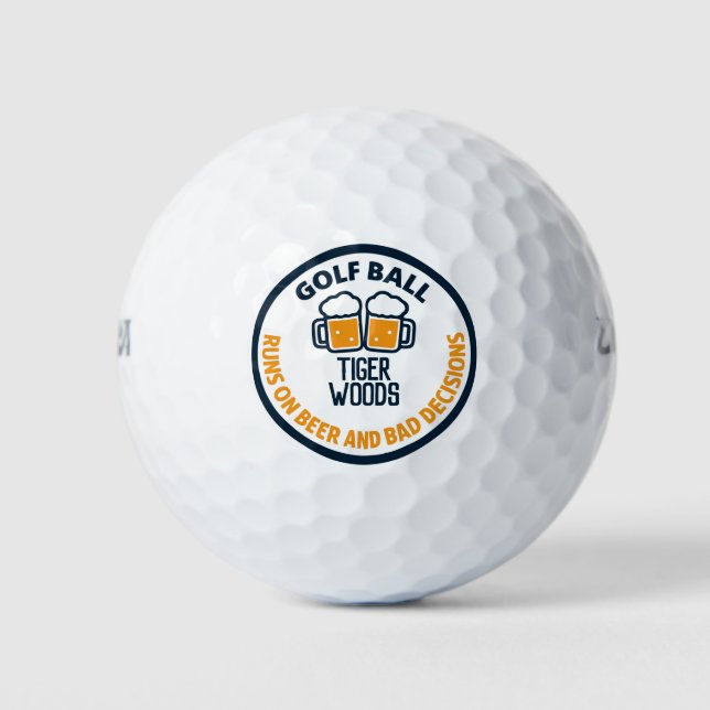 Balles De Golf Personnalisé Nom cadeau bière personnalisée | Quot (Devant)