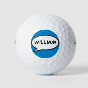 Balles De Golf Personnalisé Nom Voix Bubble amusant Comique Livre