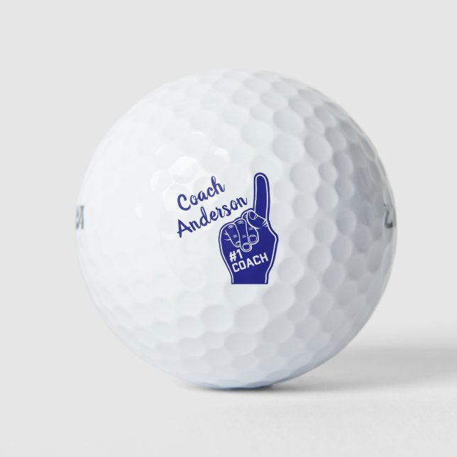 Balles De Golf Personnalisé Numéro Un Entraîneur Doigt En Mousse (Devant)
