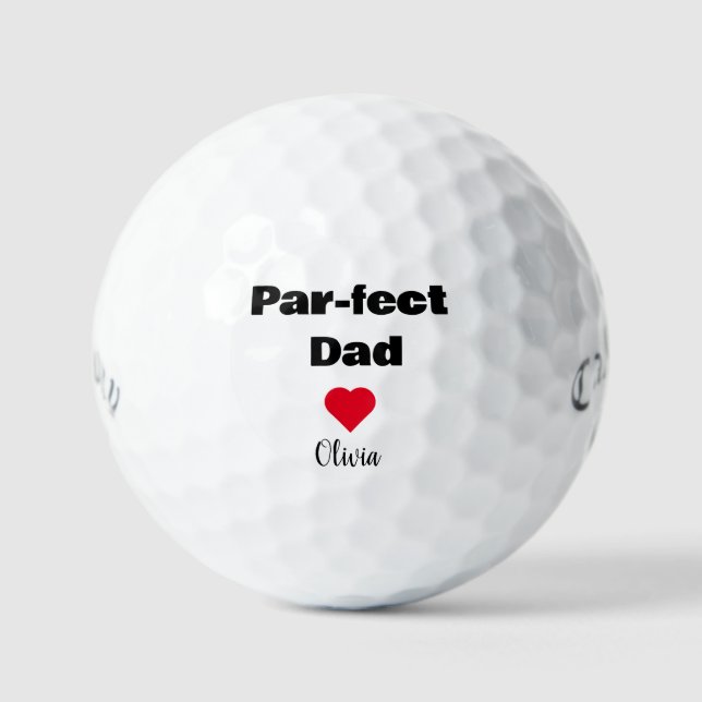 Balles De Golf Personnalisé Par-fect Papa Drôle cadeaux de Fête d (Recto)