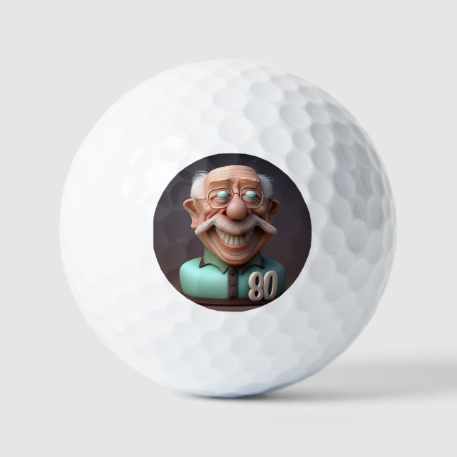 Balles De Golf Personnalisé Special Funny 80ans Anniversaire (Recto)