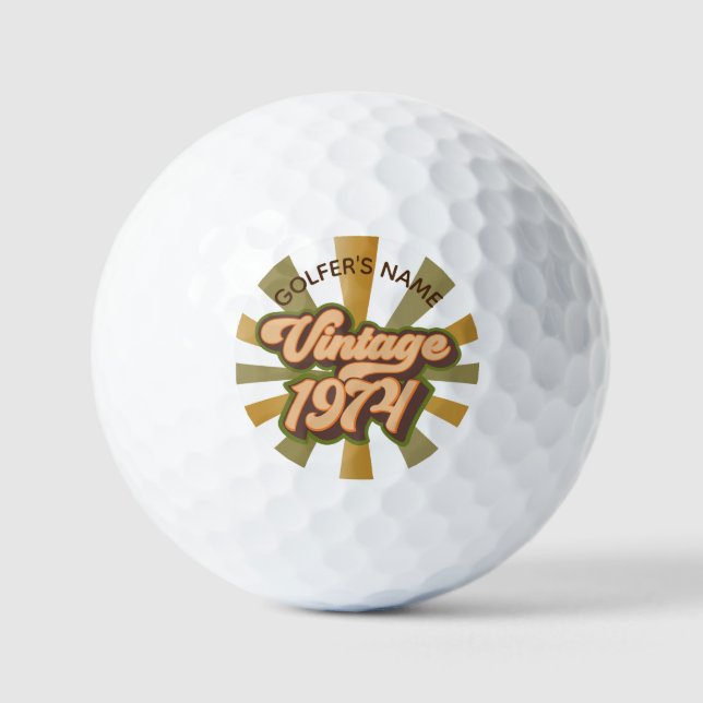 Balles De Golf Personnalisé vintage 1974 (Recto)