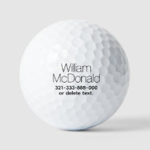 Balles de golf personnalisées avec nom Modèle AFFI