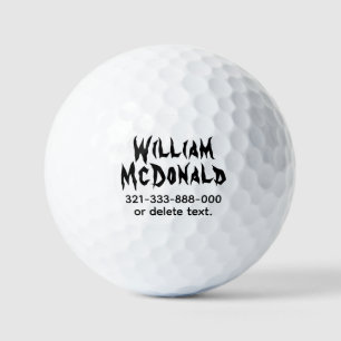 Balles de golf personnalisées avec nom Modèle HORR