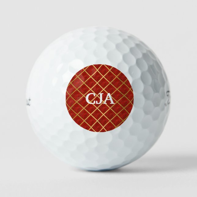 BALLES DE GOLF PERSONNALISÉES DE Noël Rouge (Recto)
