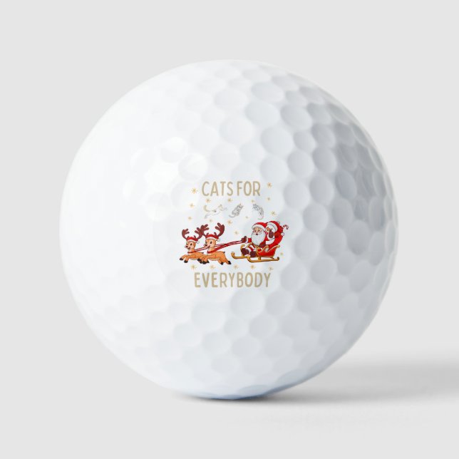 Balles De Golf Personnaliser Cette Conception : Chats pour tous (Recto)
