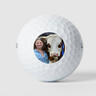 Balles De Golf Personnaliser la photo de vache de spectacle de bé