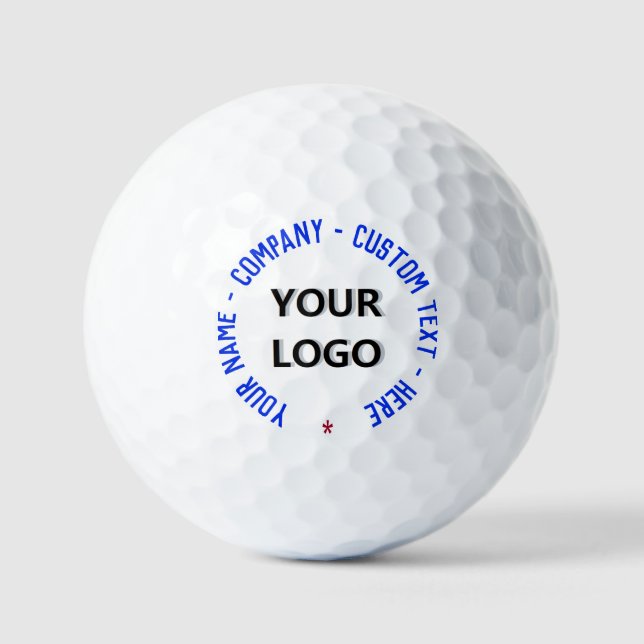 Balles De Golf Personnalisez votre logo et vos timbres texte Boul (Recto)