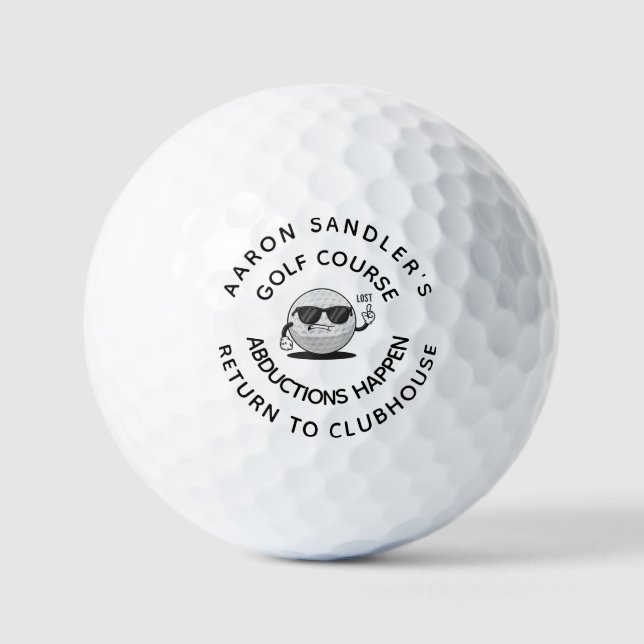 Balles De Golf Personnalisez Votre Nom Drôle Abduction Golf Balls (Recto)
