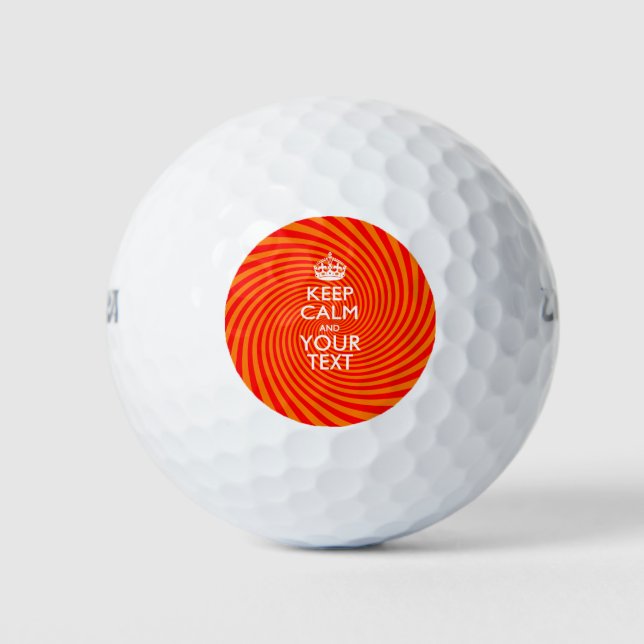Balles De Golf Personnalized KEEP CALM AND Your Creative Text (Devant)