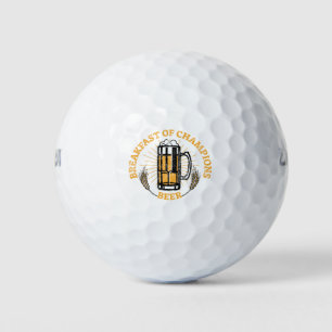 Balles De Golf Petit Déjeuner De Bières Champions