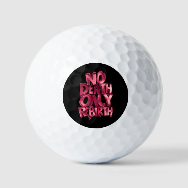 Balles De Golf Phoenix Shot – White Golf Ball, Pink Mantra (Recto)