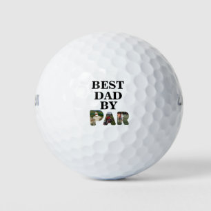 Balles De Golf Photo à 3 lettres personnalisée Meilleur père par 