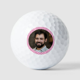 Balles De Golf Photo Boyfriend For Girlfriend Pink w Hearts