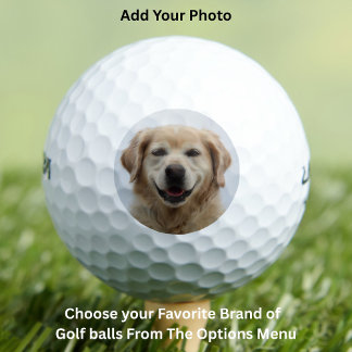 Balles De Golf Photo de chien personnalisée Meilleur papa