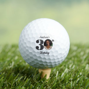 Balles De Golf Photo de fête d'anniversaire 30 ans gras