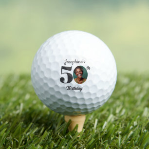 Balles De Golf Photo de fête d'anniversaire 50 ans gras