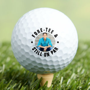 Balles De Golf Photo de l'anniversaire des 40 ans Fore-Tee Still