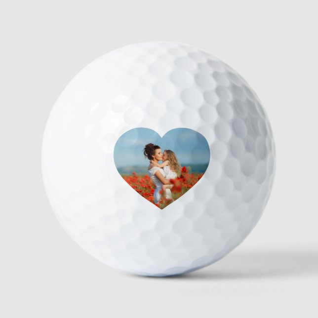 Balles De Golf Photo du coeur (Recto)
