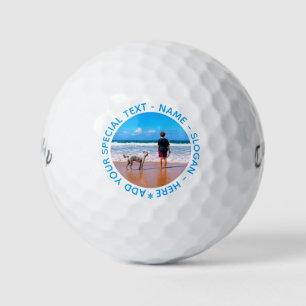Balles De Golf Photo et texte personnalisés - Votre propre design