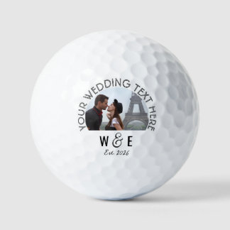 Balles De Golf Photo Monogramme personnalisée Neo Deco Mariage Go