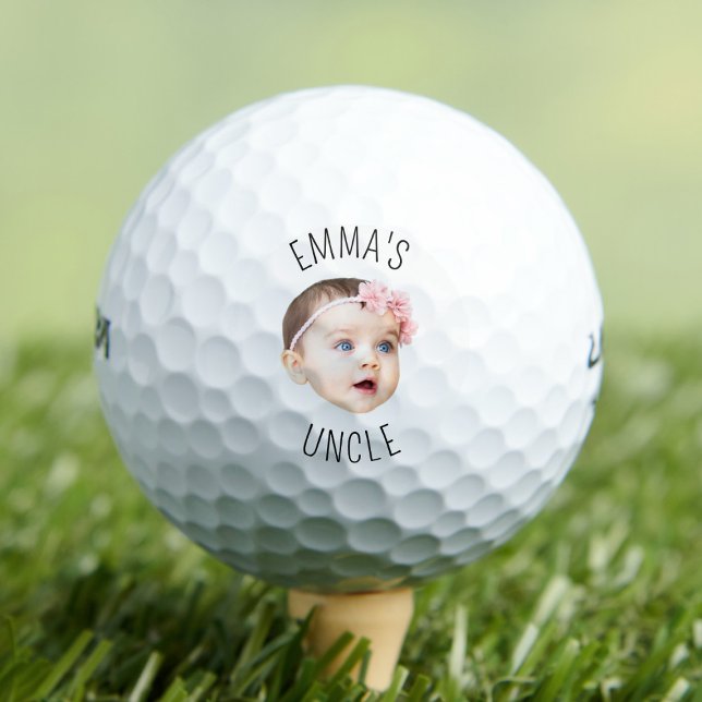 Balles De Golf Photo Personnalisée Du Visage Du Bébé Pour Nouveau (Créateur téléchargé)