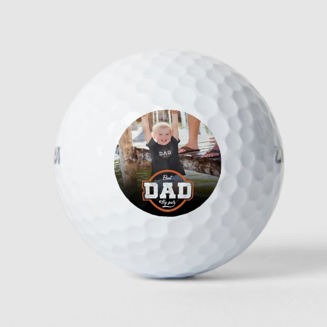 Balles De Golf Photo personnalisée Meilleur papa par Par (Devant)