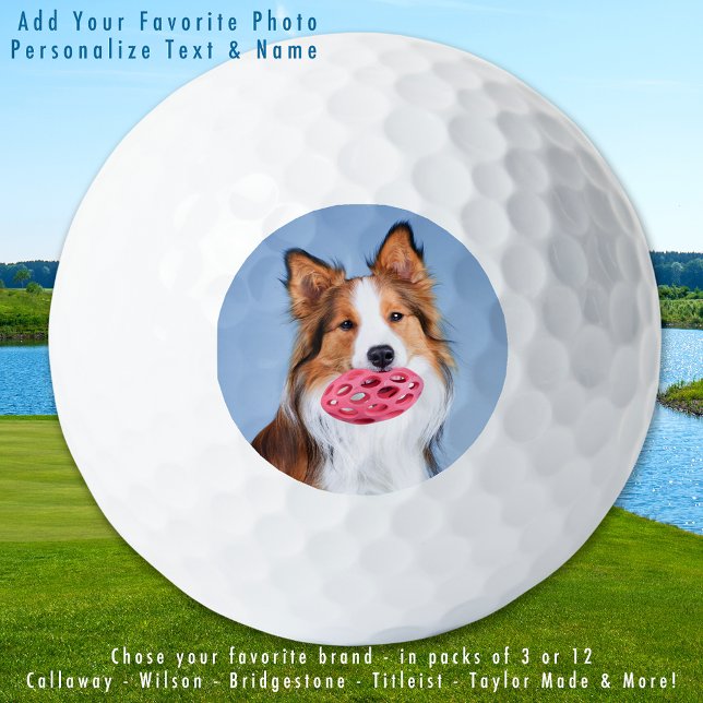 Balles De Golf Photo personnalisée pour chien de compagnie simple (Créateur téléchargé)