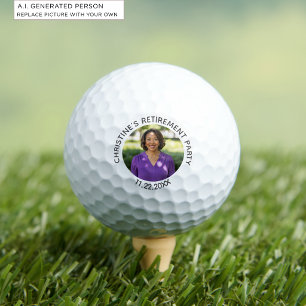 Balles De Golf Photo spécial Fête de retraite élégante