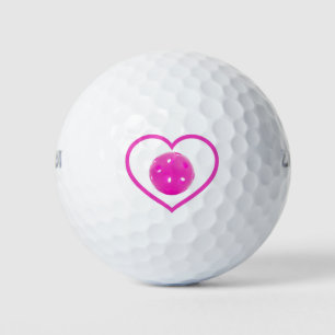 Balles De Golf Pickleball amour pink pickball sport ball rose ros