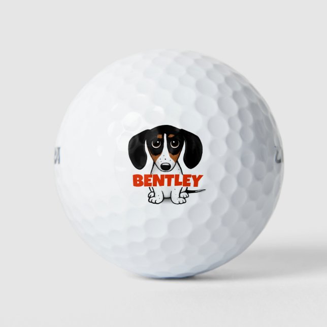 Balles De Golf Piebald Dachshund mignon Chien Chien Chien Chien P (Devant)