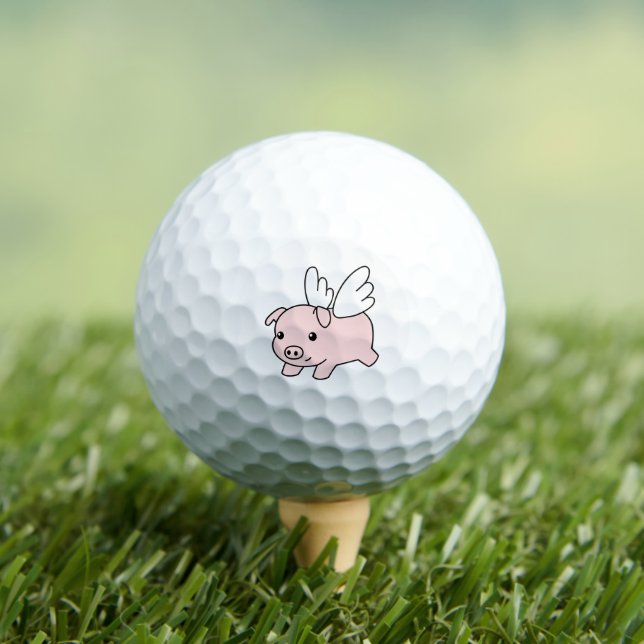 Balles De Golf Piglet de porc avec ailes (T-shirt Insitu)