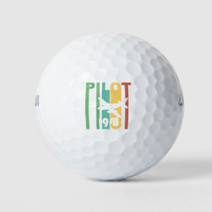 Balles De Golf Pilote d'avion de style vintage 1941