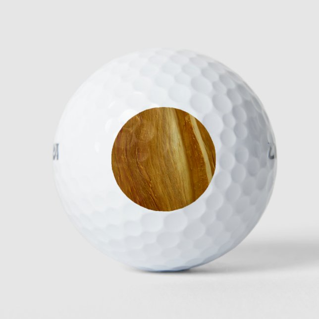 Balles De Golf Pine Wood II Faux Texture en bois (Devant)