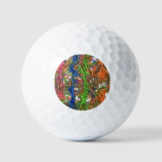 Balles De Golf Pink, Blue, Green, Orange, Marble Artwork