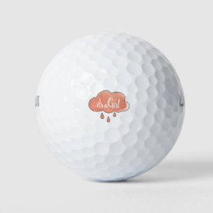 Balles De Golf Pink It a Girl Calligraphy It’s a Girl Art Genre