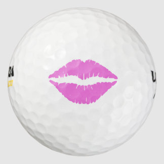 Balles De Golf Pink Listick Kiss Golf Ball