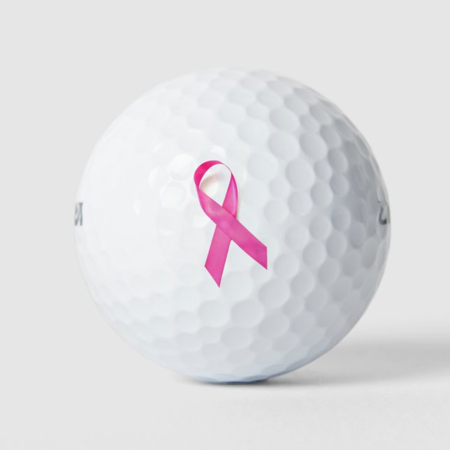 Balles De Golf Pink Ribbon Sensibilisation au cancer du sein (Devant)