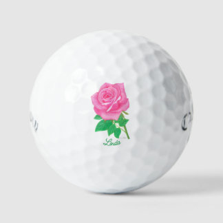 Balles De Golf Pink Rose Callale Supersoft Golf Balls Avec Texte