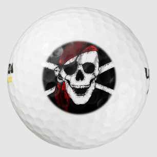 Balles De Golf Pirate crâne et os croisés