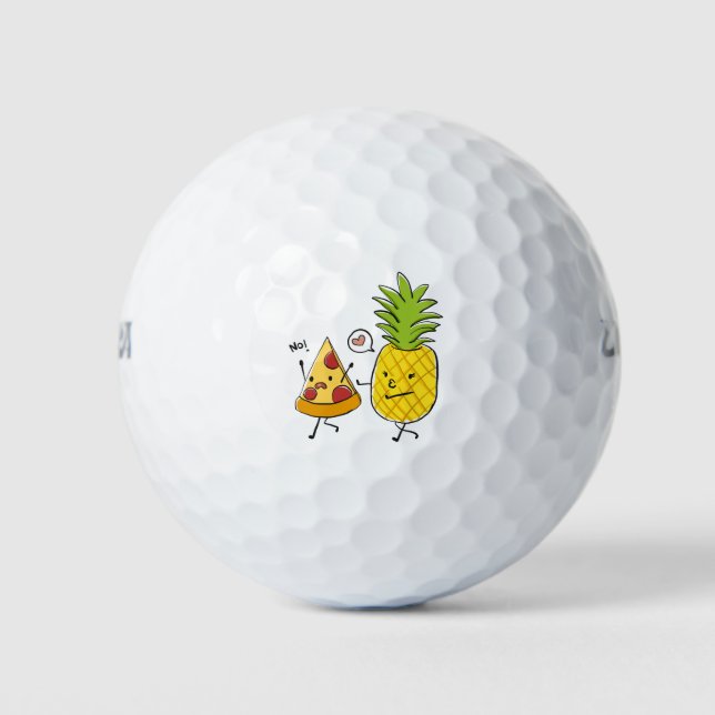 Balles De Golf Pizza à l'ananas (Devant)