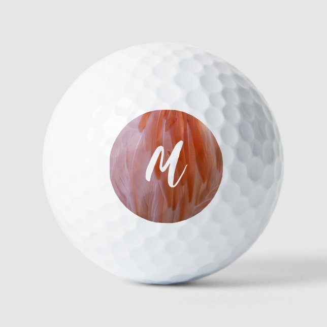 Balles De Golf Plumes de Flamant rose dans les tons roses (Recto)